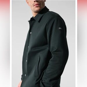 ALO Yoga Edition Sueded Jacket. Charcoal Green